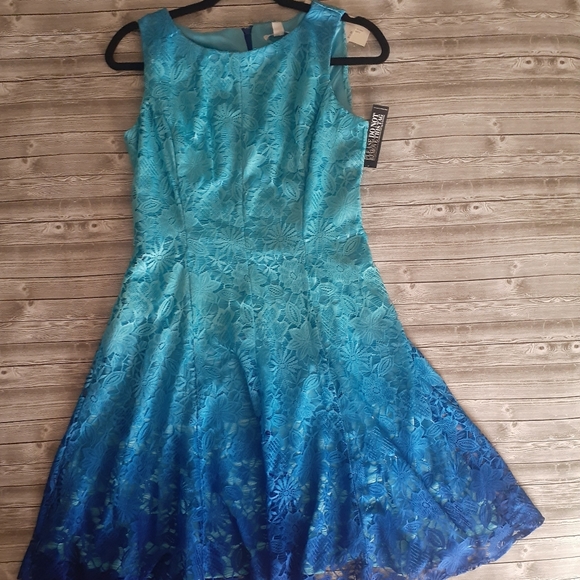 🔥3/$70 🎉HP🎉 *NWT* NY&Co. Blue Ombré Dress - Picture 2 of 5
